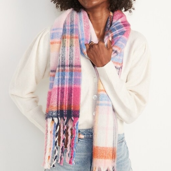 Old Navy Multicolored Long Scarf with Tassels - Picture 1 of 4